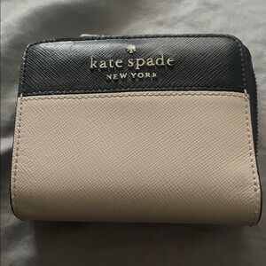 Kate Spade Black and Cream Compact Wallet